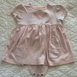 Little pink dress w/ bodysuit attached under